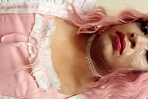 Sissy Femboy Self Cum Facial And Public Cumwalk