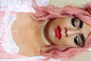 Sissy Femboy Self Cum Facial And Public Cumwalk
