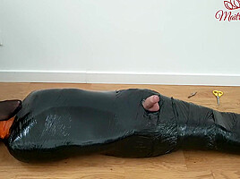 Sissy Slave In Femdom Mistress Mummified Her Slowly Shoejob Footjob Bondage