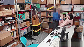 Skinny Shoplifter Gets Drilled