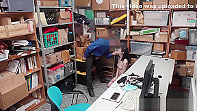 Skinny Shoplifter Gets Drilled