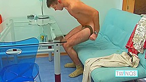 Skinny Twink Samuel Jerks & Cums On His Hairy Abs In Solo Clip!