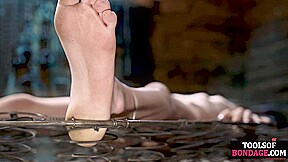 Skinny femsub BDSM toyed and spanked by CMNF master