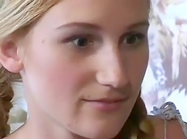 Skinny ginger college girl gets spirits raised !