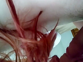 Slurry redhead takes hubby cock