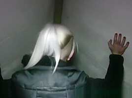 Slutty blonde in glasses fucks a stranger for cash