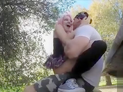 Slutty girlfriend sits on her boyfriend’s penis in the local park