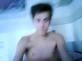 Spanish cute boy cums on cam super sexy smooth ass nice cock