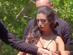 Spanish slave gangbanged outdoor