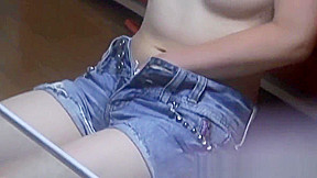 Spied japanese cutie cums