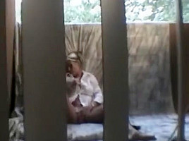 Spying On The Cute Blonde Girl Just TO Make Her Arouse