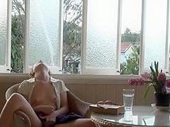 Spying her masturbate on a balcony