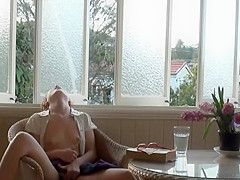 Spying her masturbate on a balcony