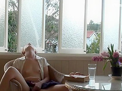 Spying her masturbate on a balcony