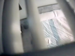 Spying on a masturbating woman through the vent