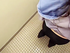 Stepdaughter Lures Stepdaddy Into Public Bathroom For A Huge Facial