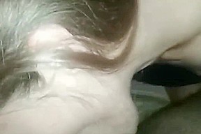 Stepmom jerks off cock with legs and sticks her tongue under the foreskin