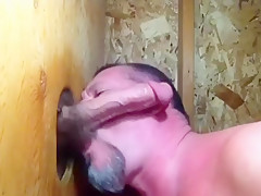 Straight cock needs head at gloryhole