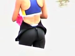 Street candid video of amateur in the tightest pants 07zzc