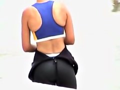Street candid video of amateur in the tightest pants 07zzc