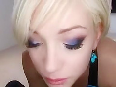 Stunning CFNM blonde scorching hot POV fuck