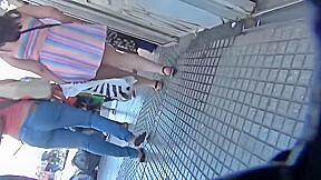 Stupid MILF in too short dress exposes her big cellulite ass to !
