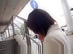 Subtitled extreme Japanese public nudity vibrator play
