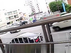 Subtitled extreme Japanese public nudity vibrator play