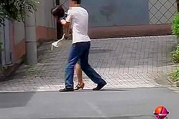 Sugary pig-tailed Asian cutie getting involved in some hot sharking action