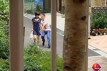 Sugary pig-tailed Asian cutie getting involved in some hot sharking action