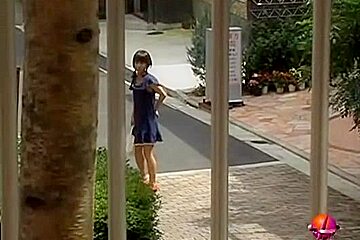Sugary pig-tailed Asian cutie getting involved in some hot sharking action