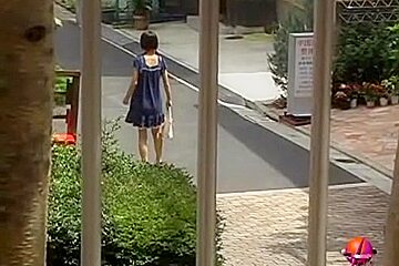 Sugary pig-tailed Asian cutie getting involved in some hot sharking action