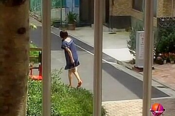 Sugary pig-tailed Asian cutie getting involved in some hot sharking action