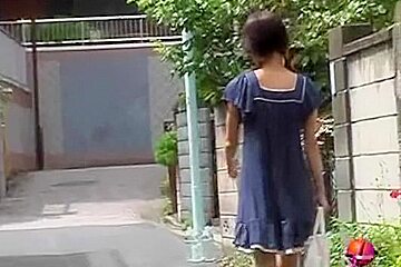 Sugary pig-tailed Asian cutie getting involved in some hot sharking action