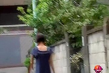 Sugary pig-tailed Asian cutie getting involved in some hot sharking action
