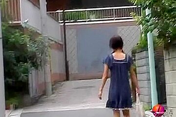 Sugary pig-tailed Asian cutie getting involved in some hot sharking action