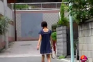 Sugary pig-tailed Asian cutie getting involved in some hot sharking action