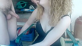 Summer Vacation 2017 Sexy blonde petite girl gives an intense blowjob