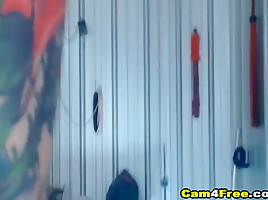Super Skinny Emo With Pierced Tits Uses a Fuck Machine
