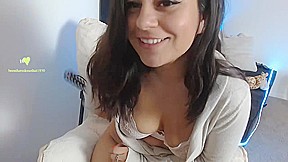 Super cute big tits babe solo masturbating with toys