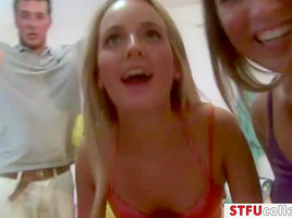 Super hot blonde Amy gets her perfect ass fucked by her roommate