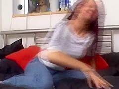 Superb German Redhead Putting Her Long Dong Deep Inside Her Twat