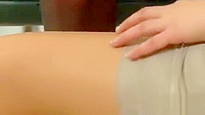 Superb chicks stabd clothed while sharing a large dick