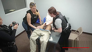 Suspect gets arrested and banged by horny milf cops before throwing him in jail