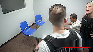 Suspect gets arrested and banged by horny milf cops before throwing him in jail