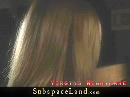 Sweet blonde tormented and fucked in dark