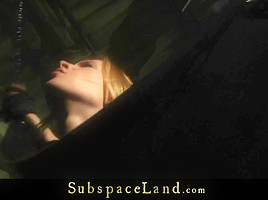 Sweet blonde tormented and fucked in dark
