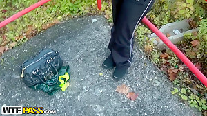 Sweet gal gets picked up and fucked