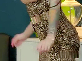 Tattooed Busty Milf Deep Throats Cock