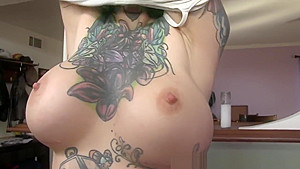 Tattooed Emo Gets Facial